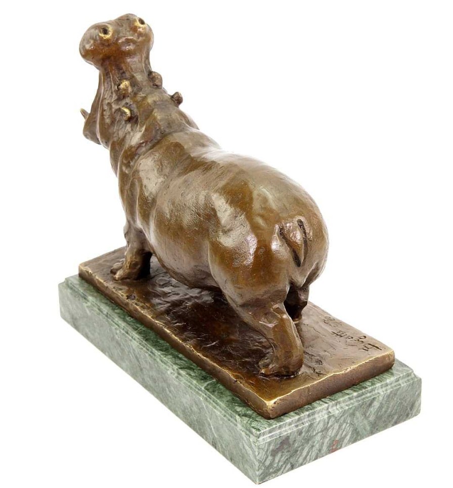 Rembrandt Bugatti Gahnendes Nilpferd 1905 - Bronzeskulptur Von Rembrandt Bugatti Hot