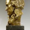 Alfredo Pina Riesige Bronzeskulptur - Beethoven Bronze Buste - Von Alfredo Pina New