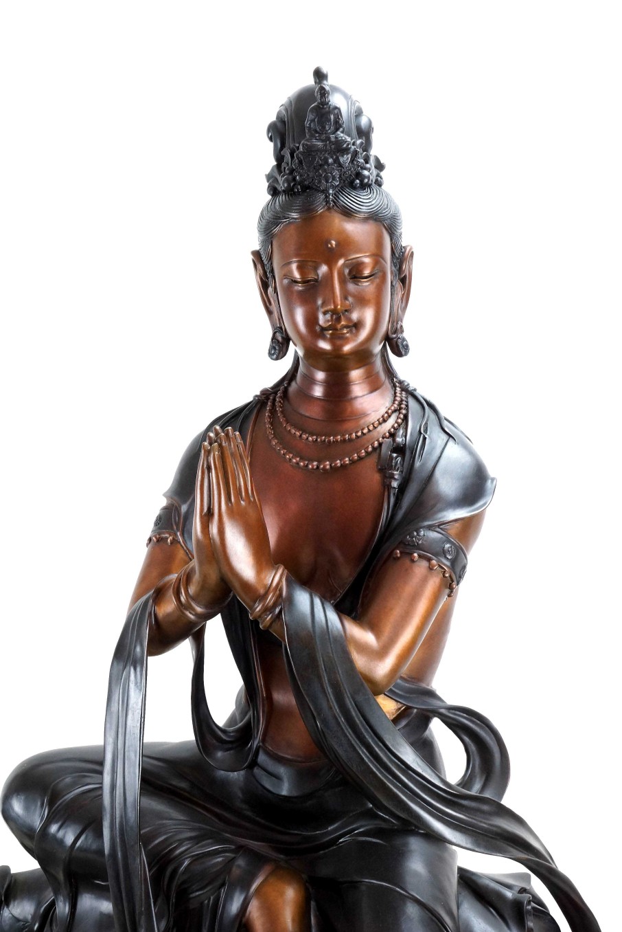 Miguel Fernando Lopez (Milo) Weise Tara - Bronze Buddha Statue - Yoga Zen Skulptur - Sign. Milo Hot