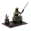 Franz Bergmann Wiener Bronze Araber Figur - Araberkrieger Auf Teppich - Bergmann Clearance