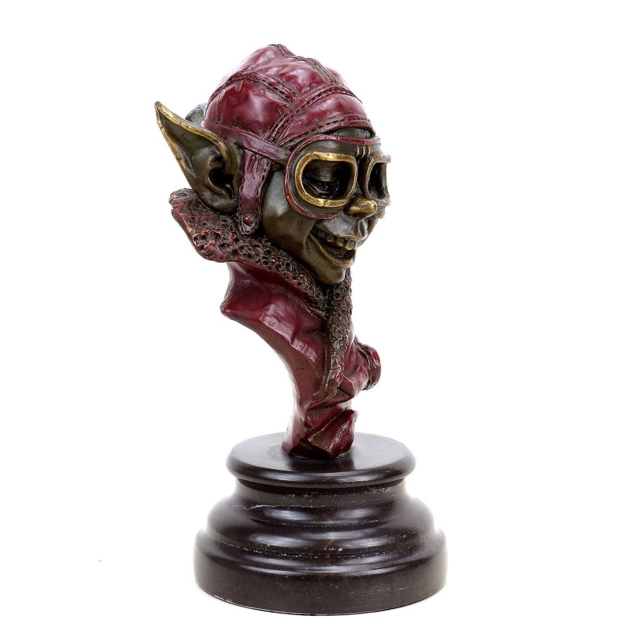 Martin Klein Gnom Figur Aus Bronze - Berti Der Bruchpilot - Kobold - Martin Klein Hot