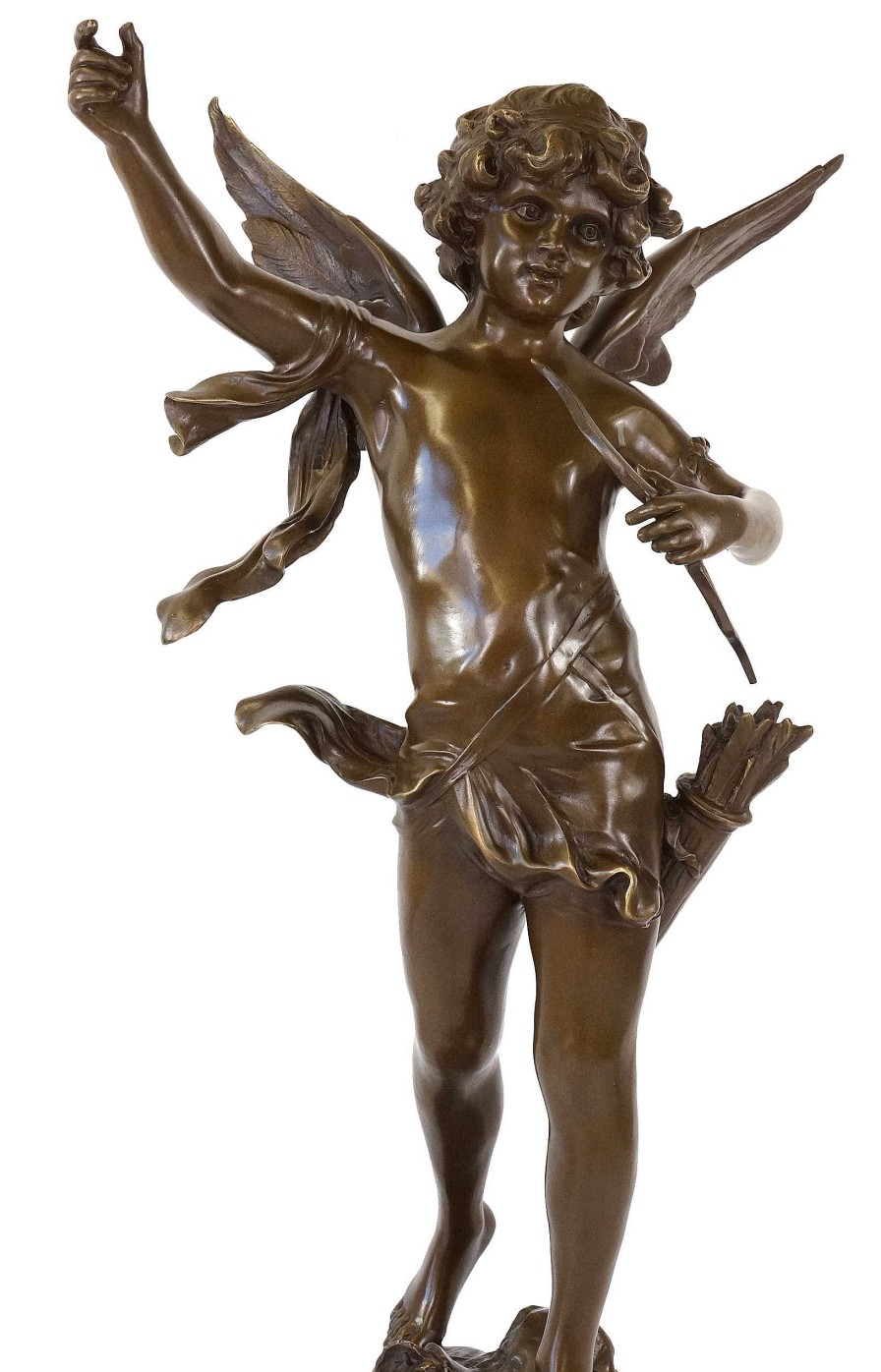 Kunst & Ambiente Xxl Jugendstil Bronze - Tanzender Engel Amor - Moreau Hot