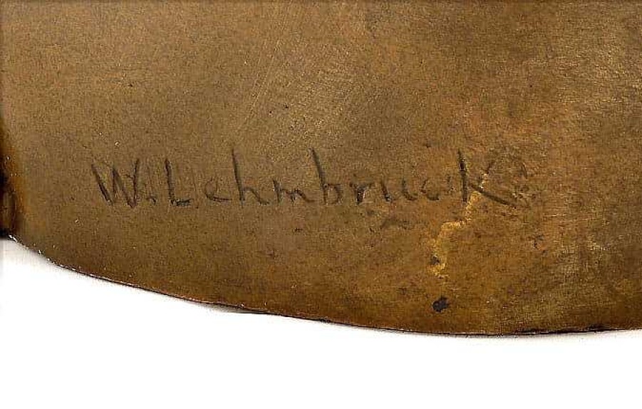 Wilhelm Lehmbruck Wilhelm Lehmbruck Bronzebuste - Geneigter Frauenkopf - 1911 Signiert Clearance