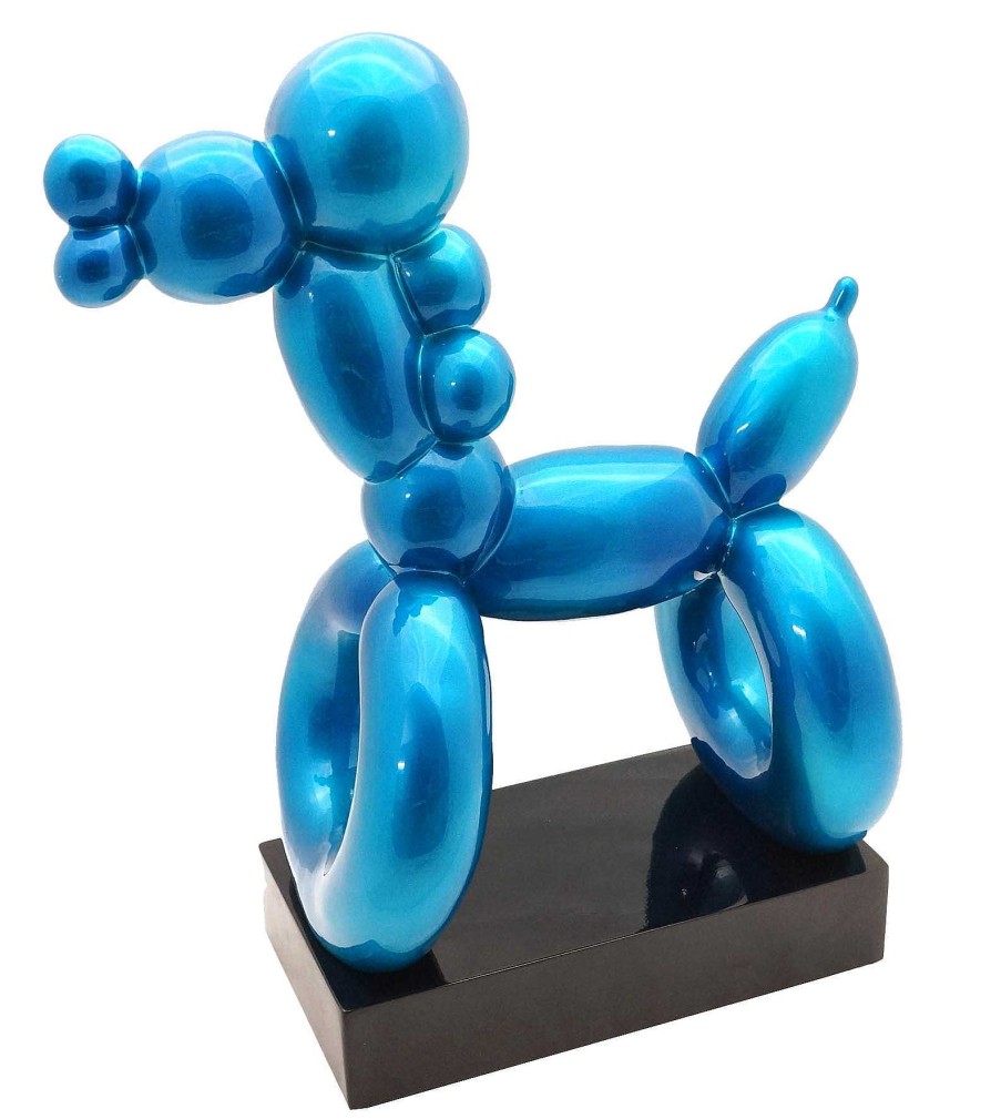 Kunst & Ambiente Blaue Fiberglasfigur - Balloon Dog - Hommage An Jeff Koons New