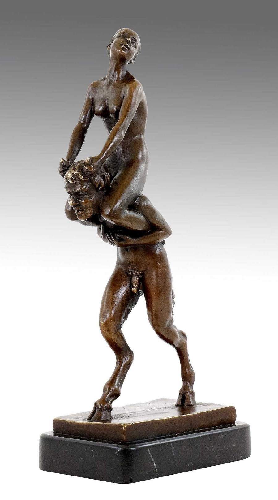 Franz Bergmann Jungfer Reitet Faun - Wiener Bronze - Bergmann Wholesale