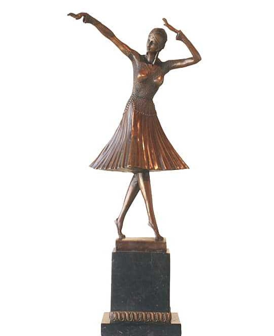 Demétre Haralamb Chiparus Art Deco Bronzefigur - Tanzerin Miro - Demetre Chiparus Clearance