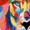 Kunst & Ambiente Colourful Pop Art Lion / Lowe - Modernes Acrylbild - Martin Klein Best