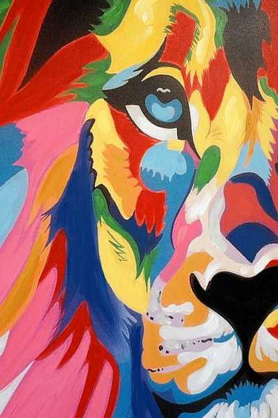 Kunst & Ambiente Colourful Pop Art Lion / Lowe - Modernes Acrylbild - Martin Klein Best