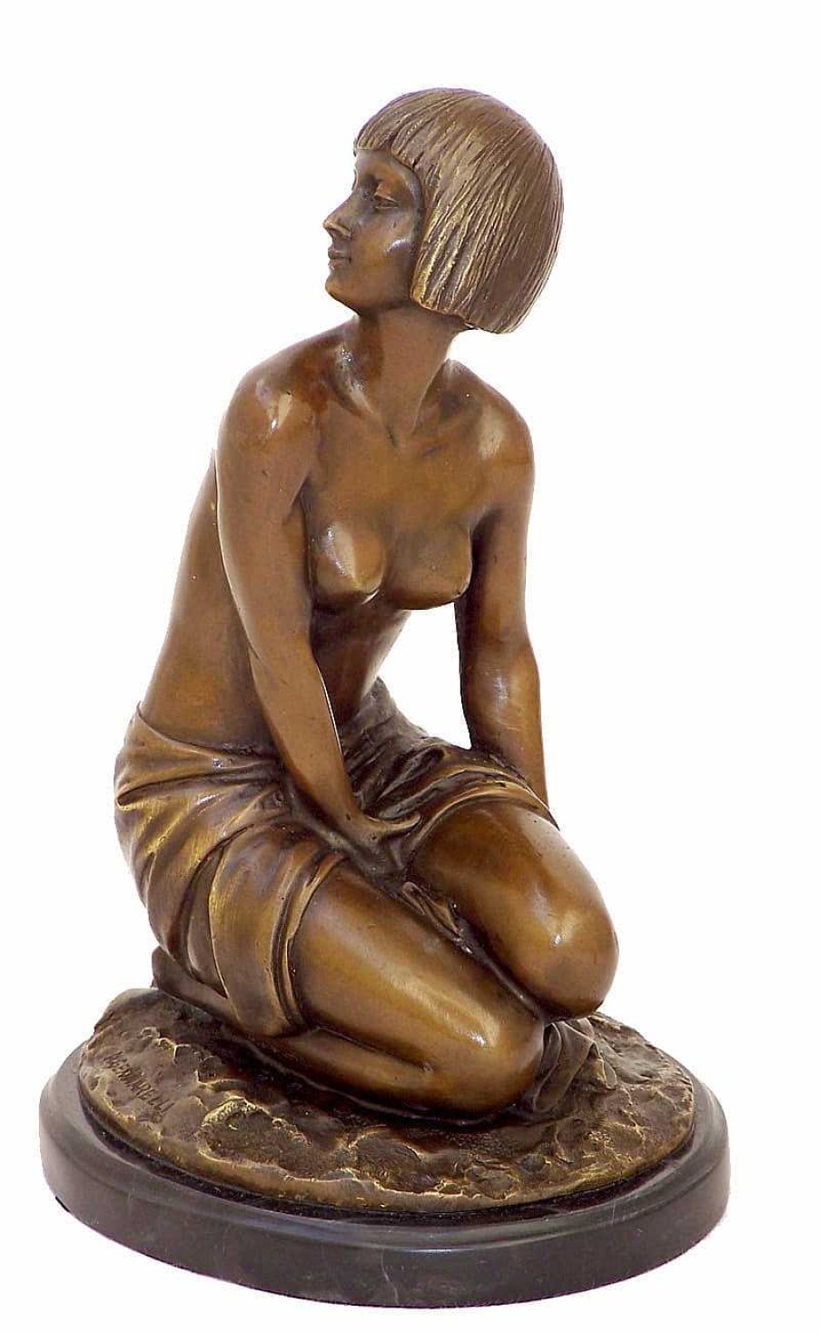 Amedeo Gennarelli Art Deco Bronze Akt - Aspasie - Signiert A. Gennarelli Best