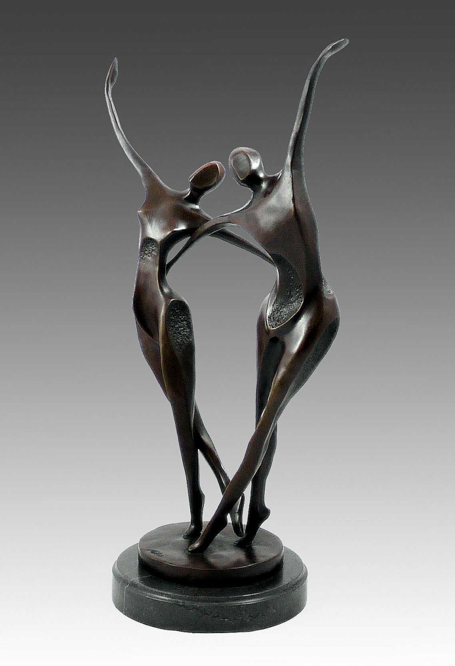 Miguel Fernando Lopez (Milo) Moderne Bronzefigur - Tanzpaar Abstract Dancer - Signiert Milo Online