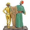 Franz Bergmann Wiener Bronze Figur - Sklavenhandler Mit Nackter Sklavin - Bergmann Hot