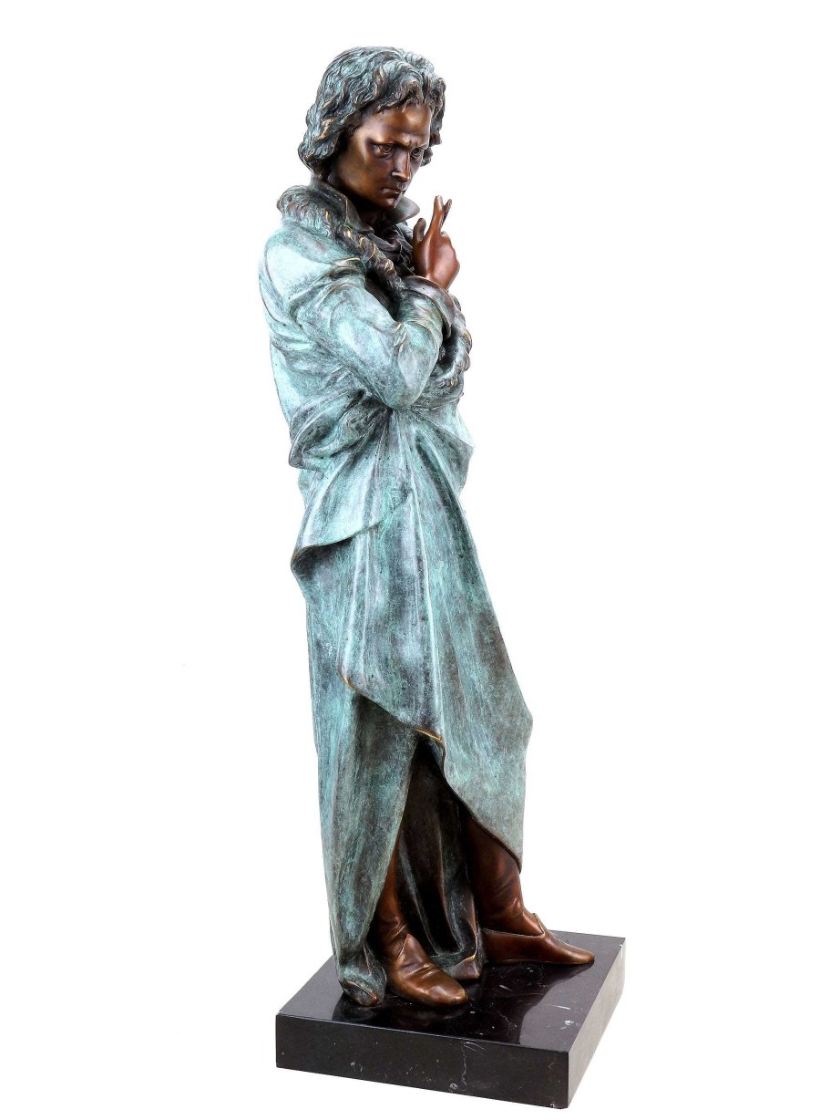 Kunst & Ambiente Opulente Bronze Statue - Ludwig Von Beethoven - Signiert Teupheme Clearance