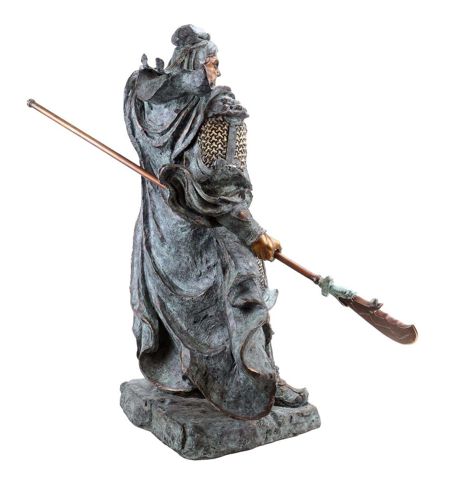 Miguel Fernando Lopez (Milo) General Guan Yu - Opulente Bronzestaue - Samurai Skulptur - Sign. Milo Wholesale