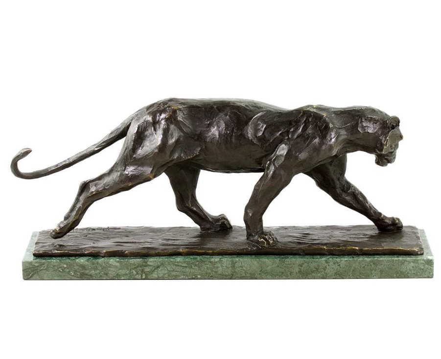 Rembrandt Bugatti Tierskulptur - Panther Im Laufen (1904) - Sign. Bugatti - Bronzefigur Hot