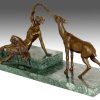 Kunst & Ambiente Wiener Bronze - Satyr Lockt Reh - Sign. Bouraine - 100 % Bronze Online