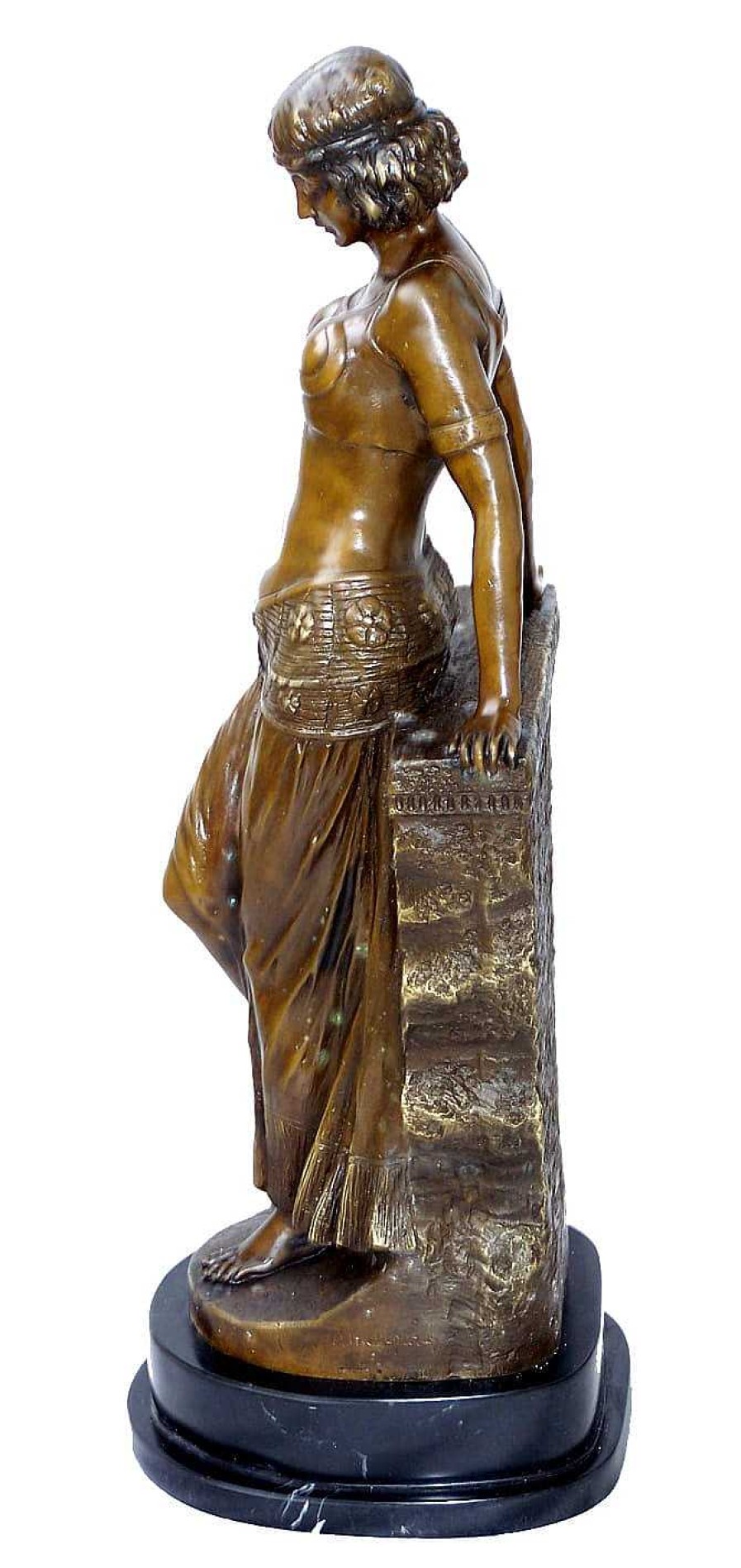 Kunst & Ambiente Art Deco Bronzefigur - Agypterin Grosfigur - Auf Marmor Sign. Wholesale