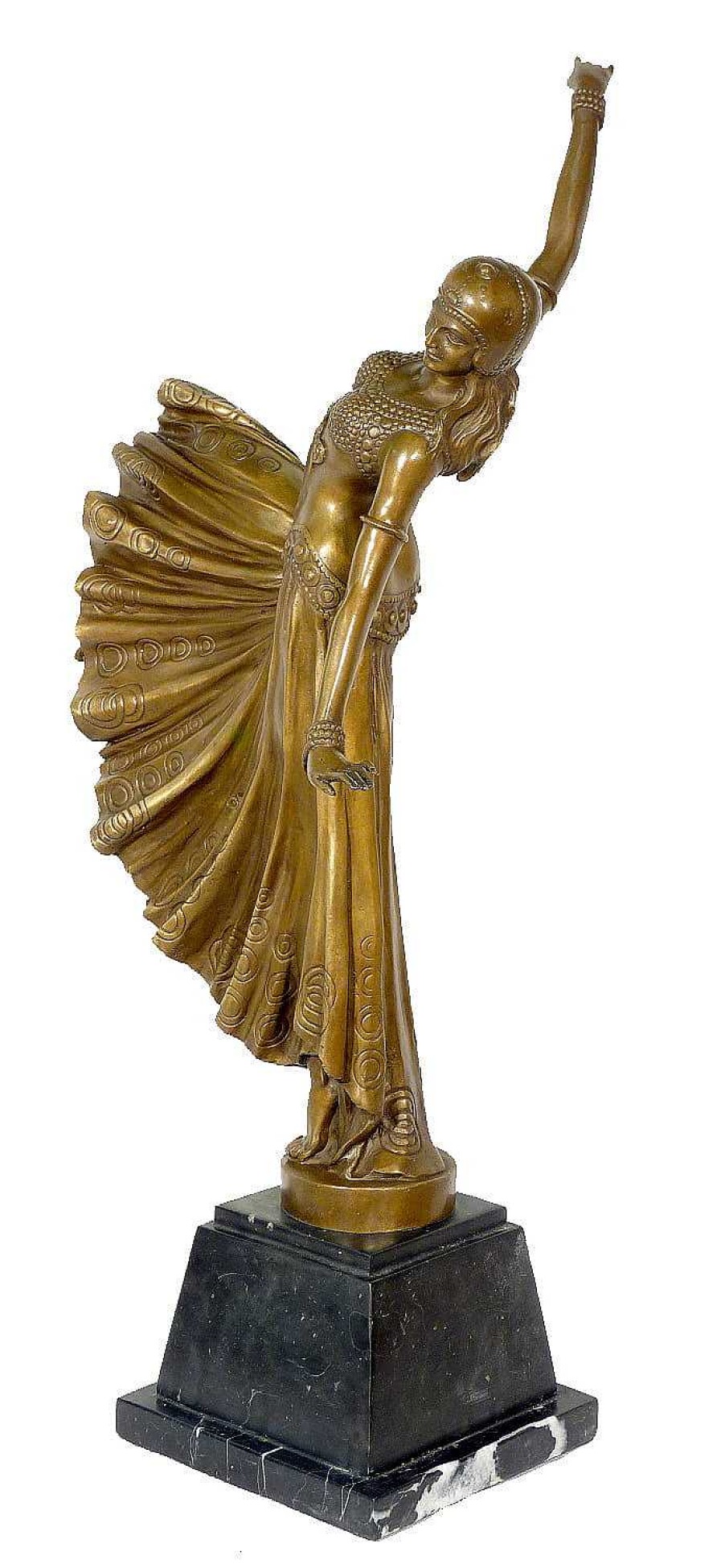 Demétre Haralamb Chiparus Art Deco Bronzestatue - Revuetanzerin - D. H. Chiparus Clearance