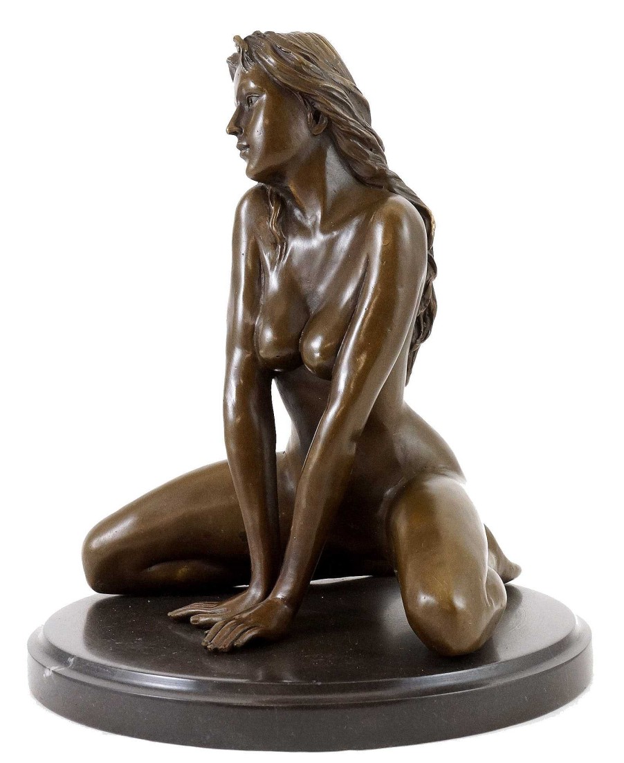 Kunst & Ambiente Erotik Bronzefigur - Sexy Girl / Frauenakt - Signiert - J. Patoue Hot