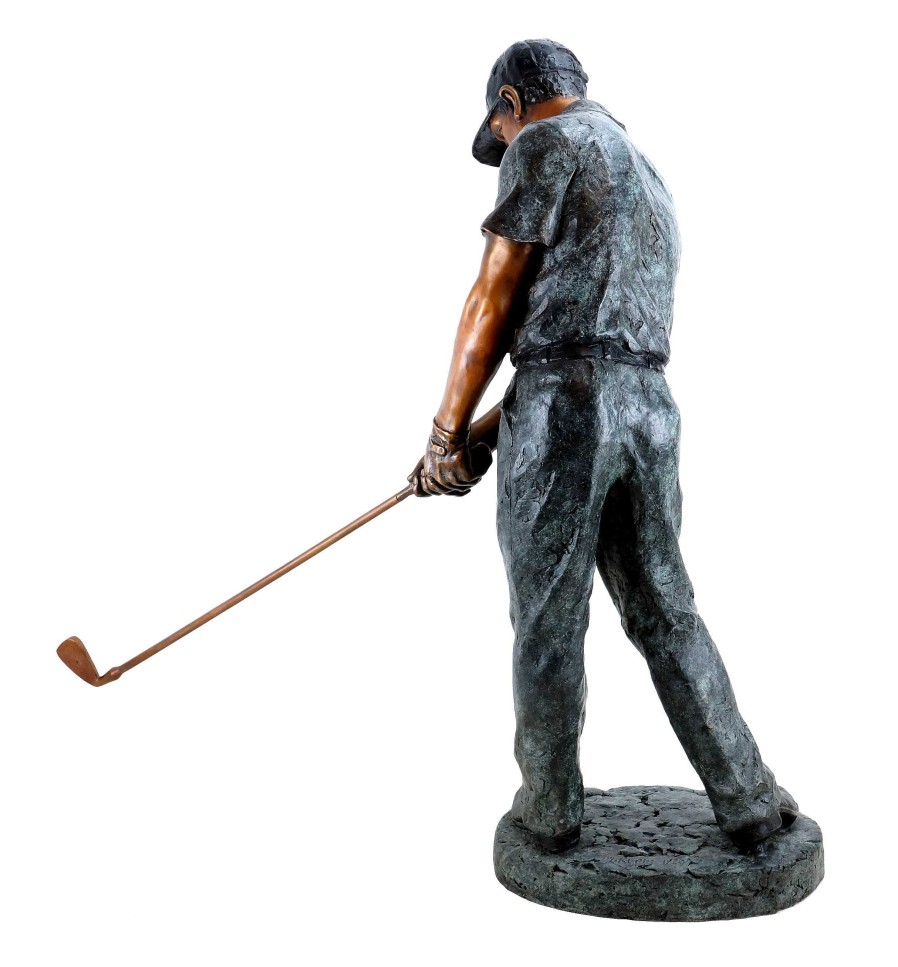 Martin Klein Moderne Bronze Skulptur Golfer - Limitiert - Grose Golfspieler Statue Best