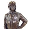 Kunst & Ambiente Pilot - Fliegerstatue Aus Dem 1.Weltkrieg - Signierte Bronzefigur - Militaria New