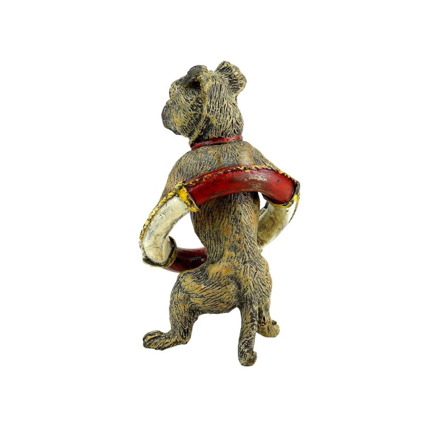 Franz Bergmann Mops Mit Rettungsring - Wiener Bronze - Gestempelt - Hundefigur Best