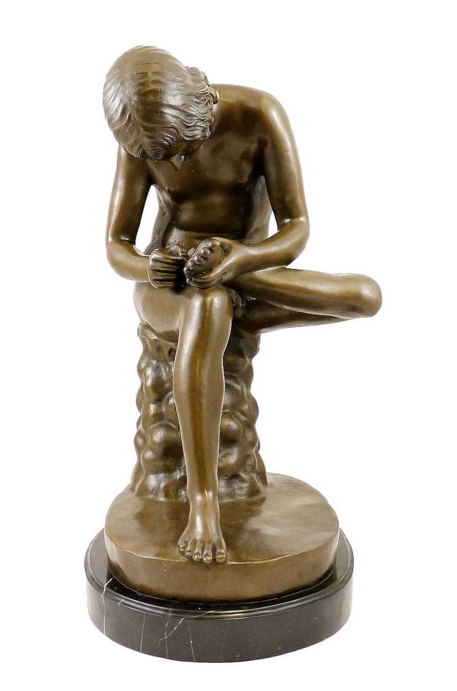 Miguel Fernando Lopez (Milo) Jugendstil Bronzeskulptur - Der Dornauszieher - Signiert Milo New