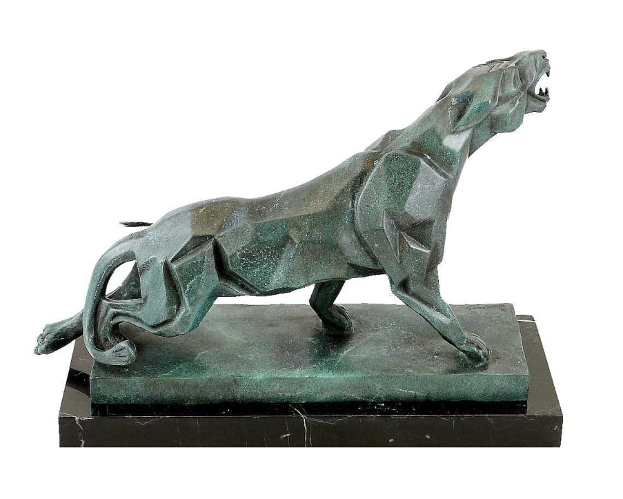 Kunst & Ambiente Kubismus Bronze Panther Signiert Duvernet New