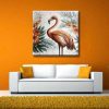 Martin Klein Flamingo Show - Modernes Olgemalde - Flamingo Bild Auf Leinwand New